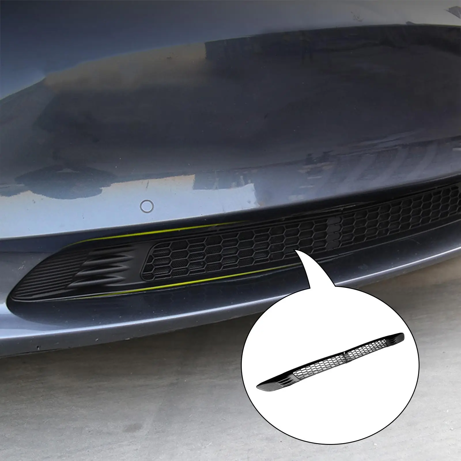 

Передний бампер автомобиля, нижняя Центральная решетка радиатора, накладная полоса, подходит для Tesla Model 3