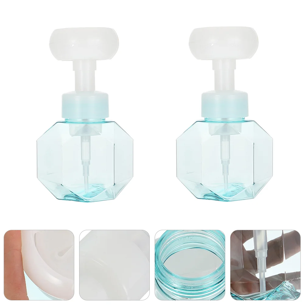 

2pcs Transparent Foaming Cup Facial Cleanser Bubbler Cleaning Bottle Beauty Tool