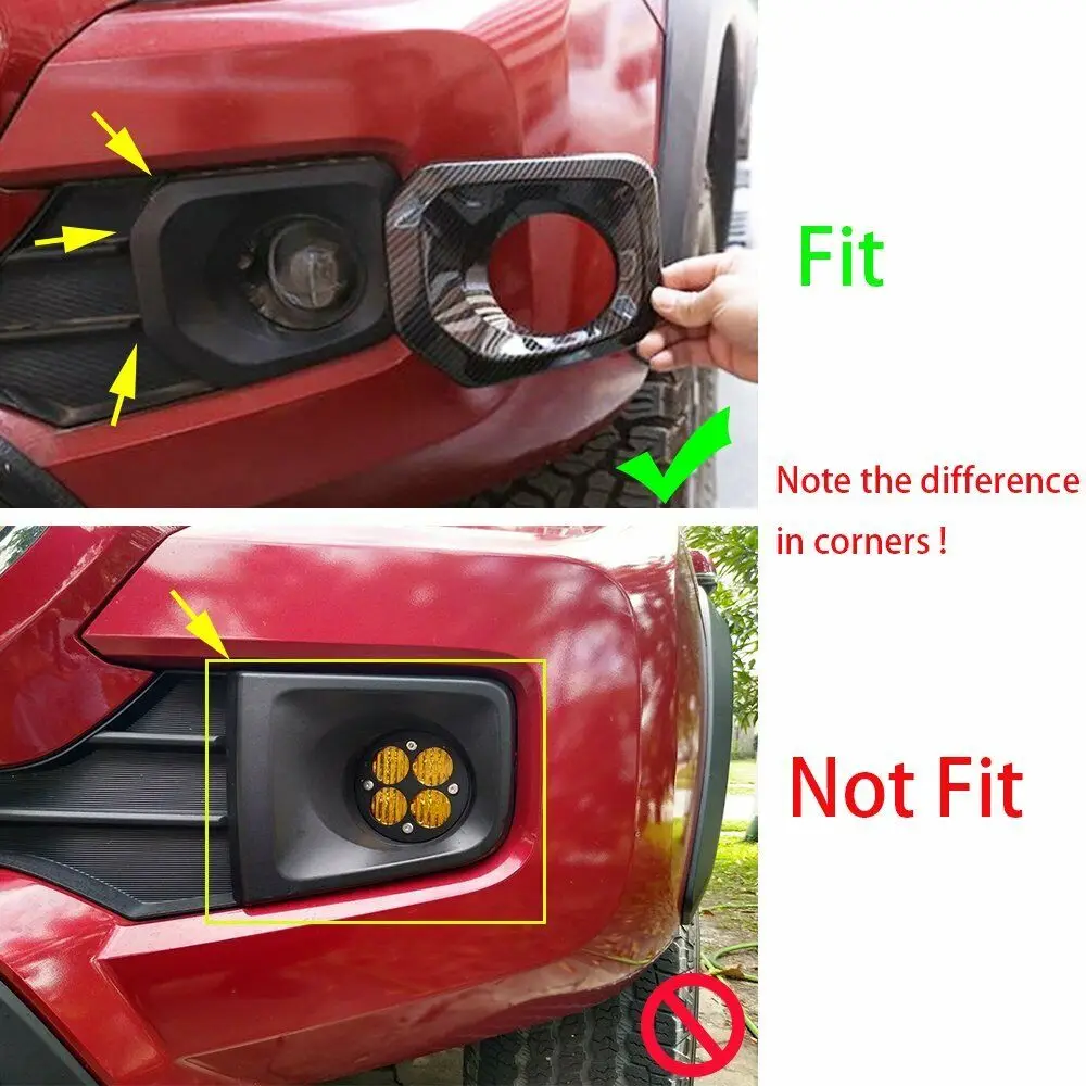 Углеродное волокно ABS передняя противотуманная фара панель Крышка для Toyot @ Tacom