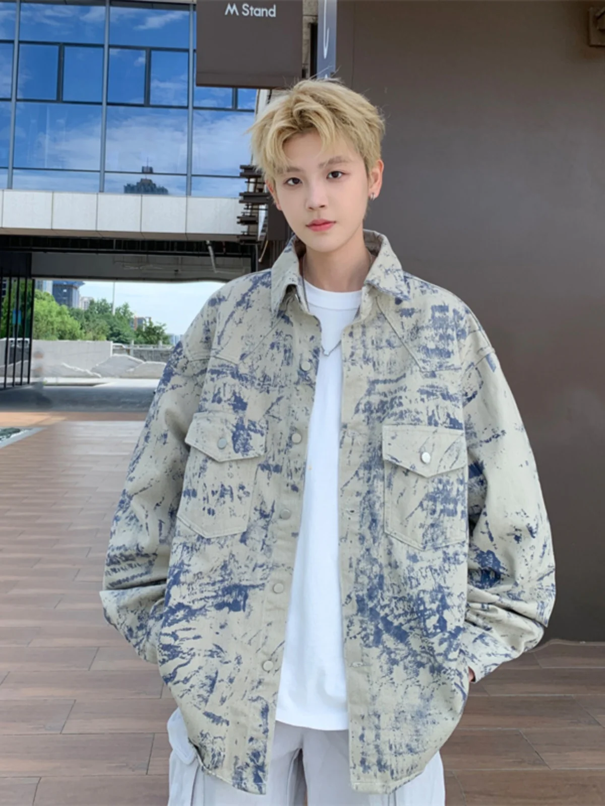 Джинсовое пальто American High Sense мужская весенне-осенняя молодежная модная брендовая