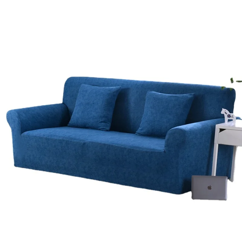 

2022 simple linen pattern elastic sofa cover printing sofa towel all-inclusive non-slip sofa cover