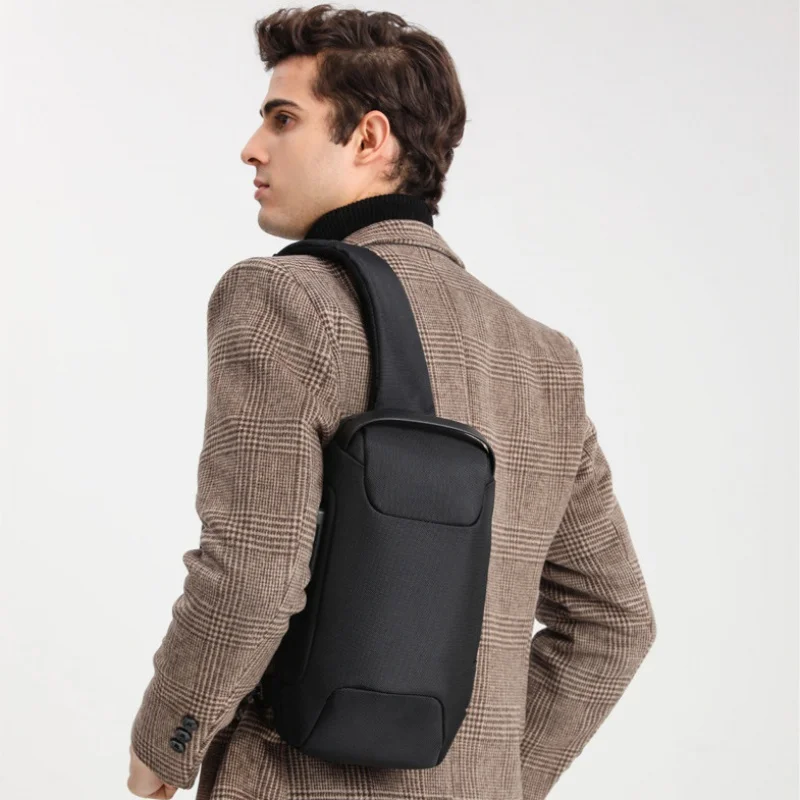 Cool Fashion Motorcycle Bag Shoulder Crossbody Password Bag Fashion Chest Bag Large Capacity Sports Crossbody Backpack Men's Sho