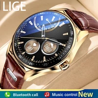 lige bluetooth call bussiness men smart watch full touch screen for android ios smartwatch waterproof sport fitness 2022 watches