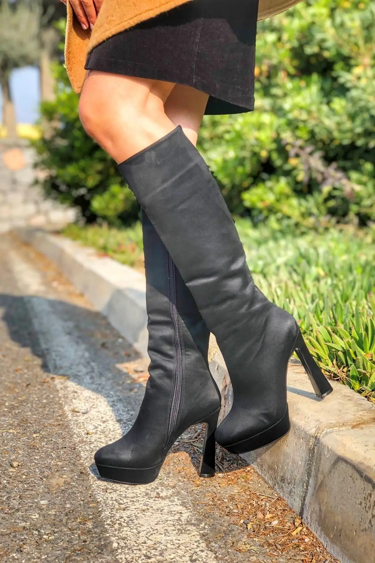 

Women Suede Heels Boots Comfortable Ladies Luxury Stylish Female Boots