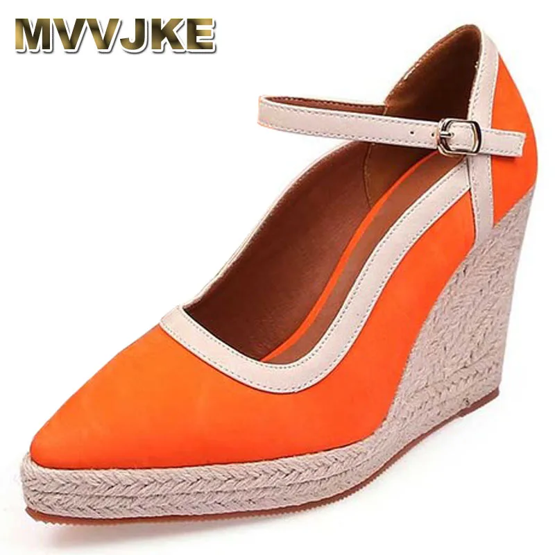 

Женские эспадрильи 2023, роскошные сандалии на танкетке на платформе, женские сандалии на среднем каблуке с ремешком с пряжкой