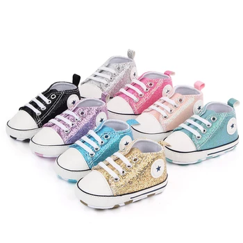 Baby girl shoes fashion cute bling canvas shoes for baby girl newborn baby shoes boy soft sole toddler sneaker shoes baby shoes 1
