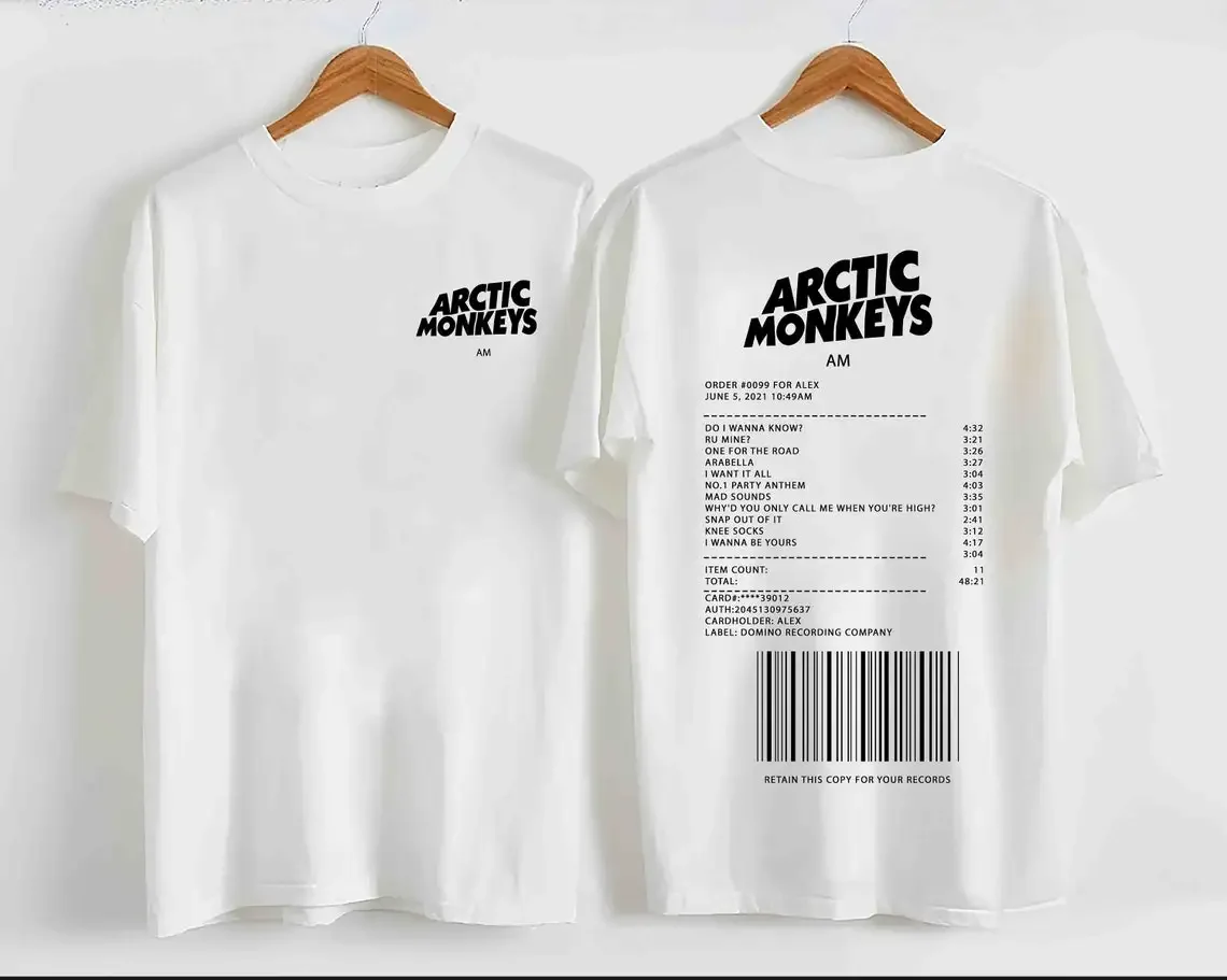 Artic monkey AM спортивный список Arctic Tour 2023 рубашка Band Music подарок для фаната.
