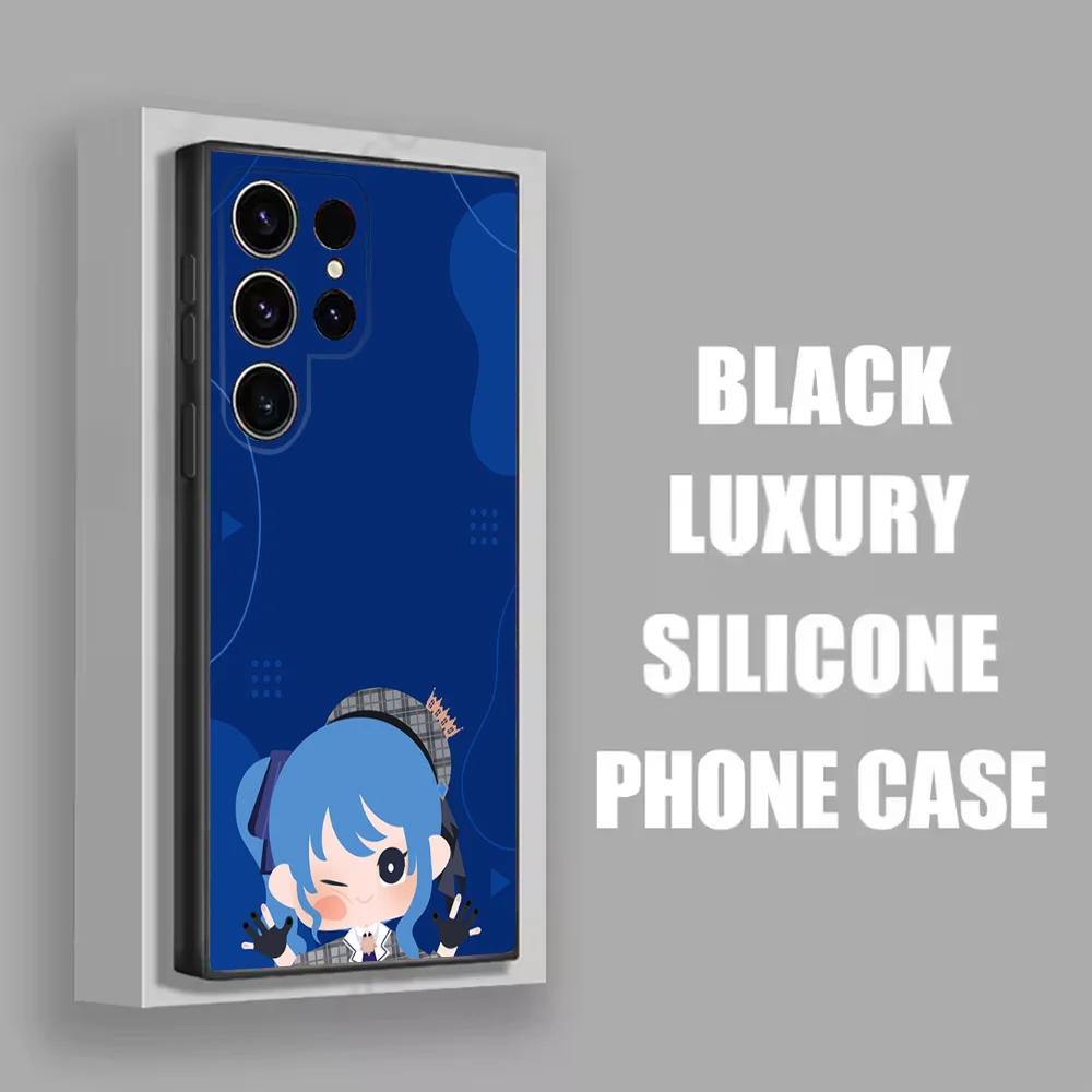 Фото Hoshimachi Suisei Phone Case For Samsung S25,S24,S21,S22,S23,S30,Ultra,S20,Plus,Fe,Lite,Note,10 Black Soft Shell №3