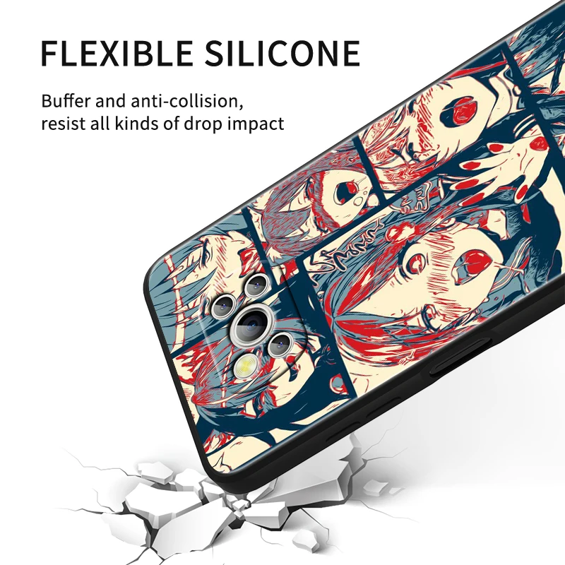 ahegao manga girl for xiaomi civi mi poco x4 x3 nfc f3 gt m4 m3 m2 x2 f2 pro c3 f1 5g soft tpu cover silicone black phone case free global shipping