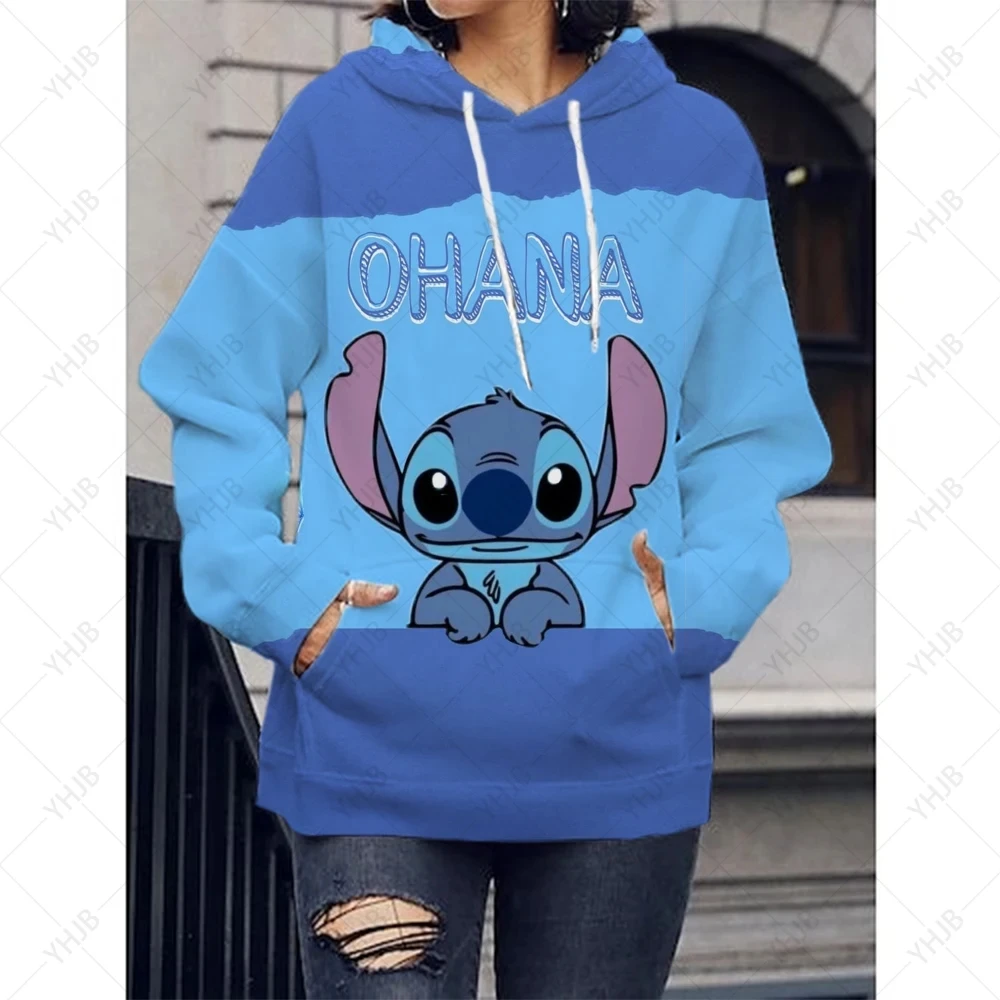 Disney-Hoodies femininos com impressão dos desenhos animados пультметр Manga compridas blusa superior sobretudos bonitos co