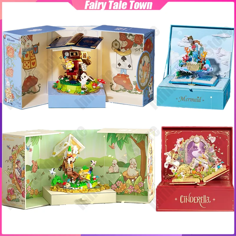 Конструктор сказочный серии принцессы раскладные книги настольное украшение