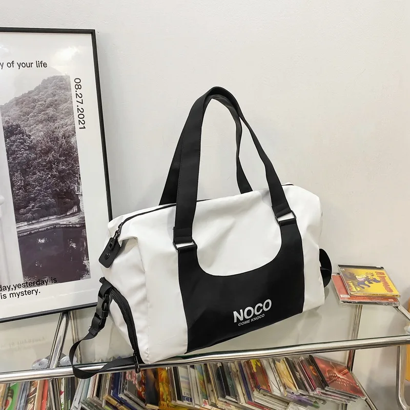 Casual Large Capacity Travel Handbags Women Shoulder Bags Storage Duffel Bags Oxford Cloth Female Fitness Totes Gym Sports Bags