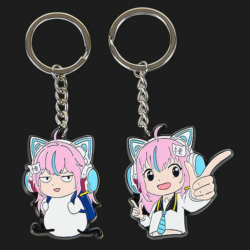 

Брелок для ключей с мультяшным аниме-рисунком, двухмерная Подвеска для ключей, Ювелирное Украшение