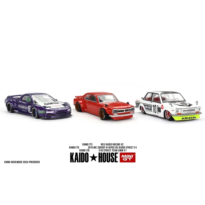 MINIGT KHMG 175 В наличии 1:64 Skyline 2000 GTR KPGC10 Street V1 Открываемый капот Литая под давлением модель автомобиля Kaido House (art.: 3920ce116efdf) - 3920ce116efdf