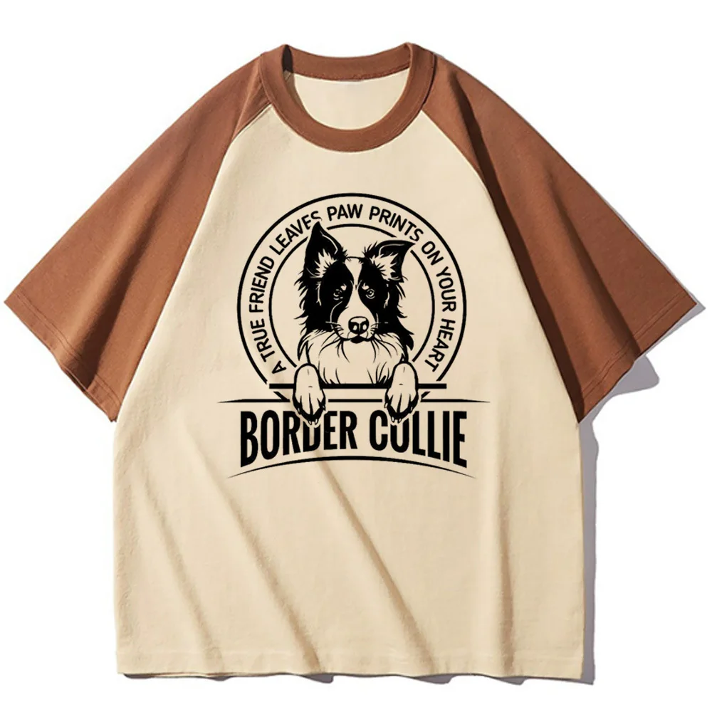 Border Collie t-shirt University women streetwear Vintage harajuku tshirt Pastel kawaii anime Y2k Pop Culture