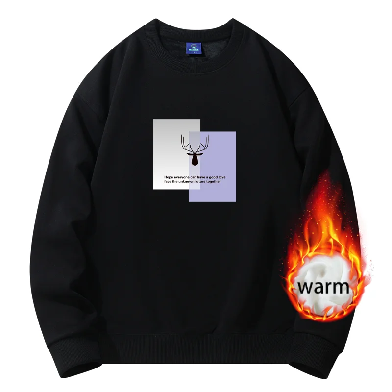 

Свитер мужской зимний с круглым вырезом, 2023 хлопок