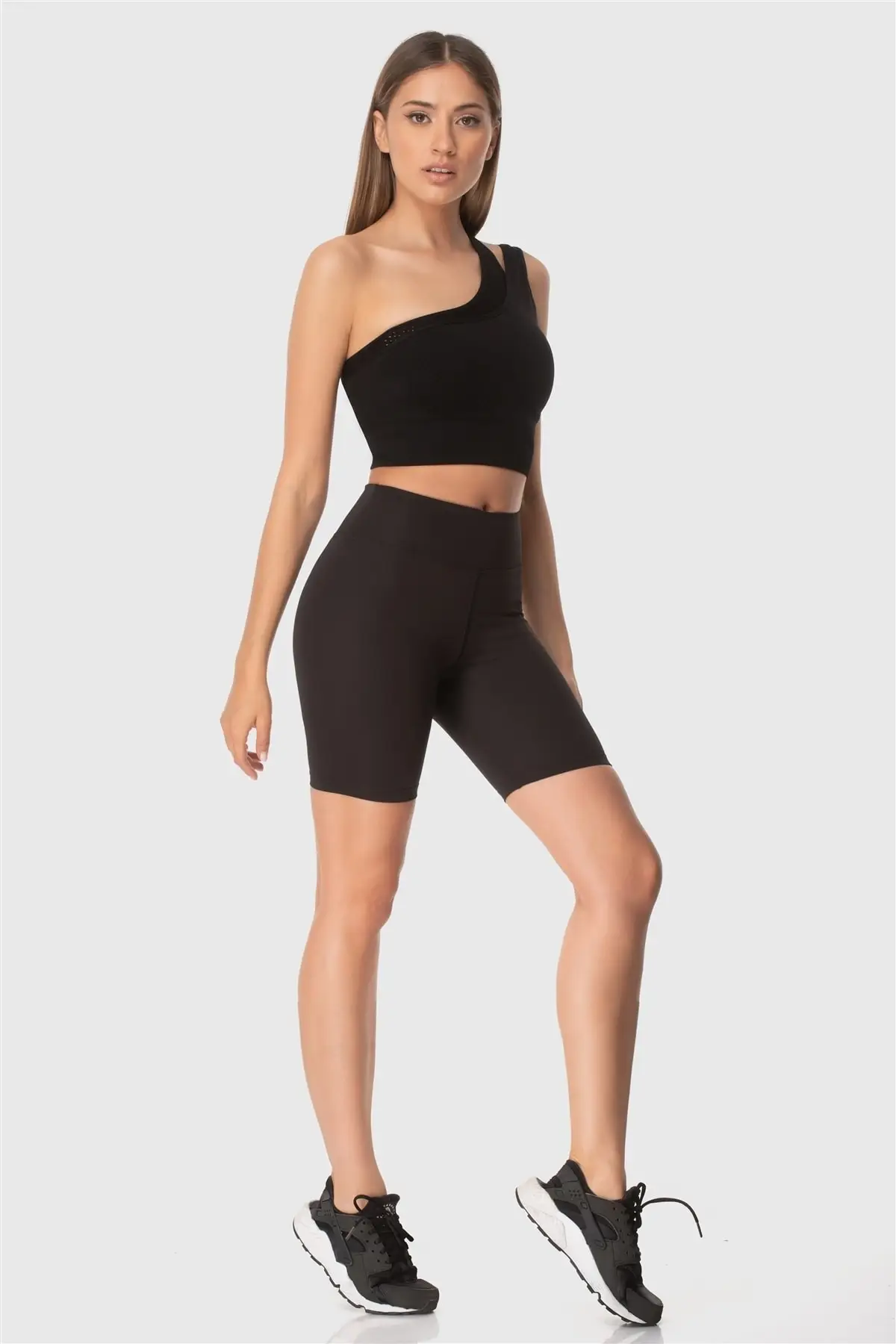 

Женские черные спортивные колготки до колена, повседневные уличные тренировки, фитнес