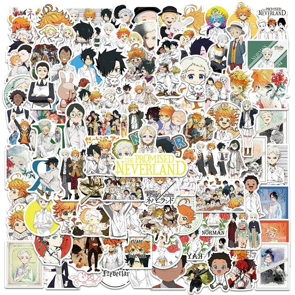 

10/30/50PCS Japan Anime Promised Neverland Graffiti Waterproof Sticker Toy Decoration Notebook Kids Gift iPadPVCStickerWholesale