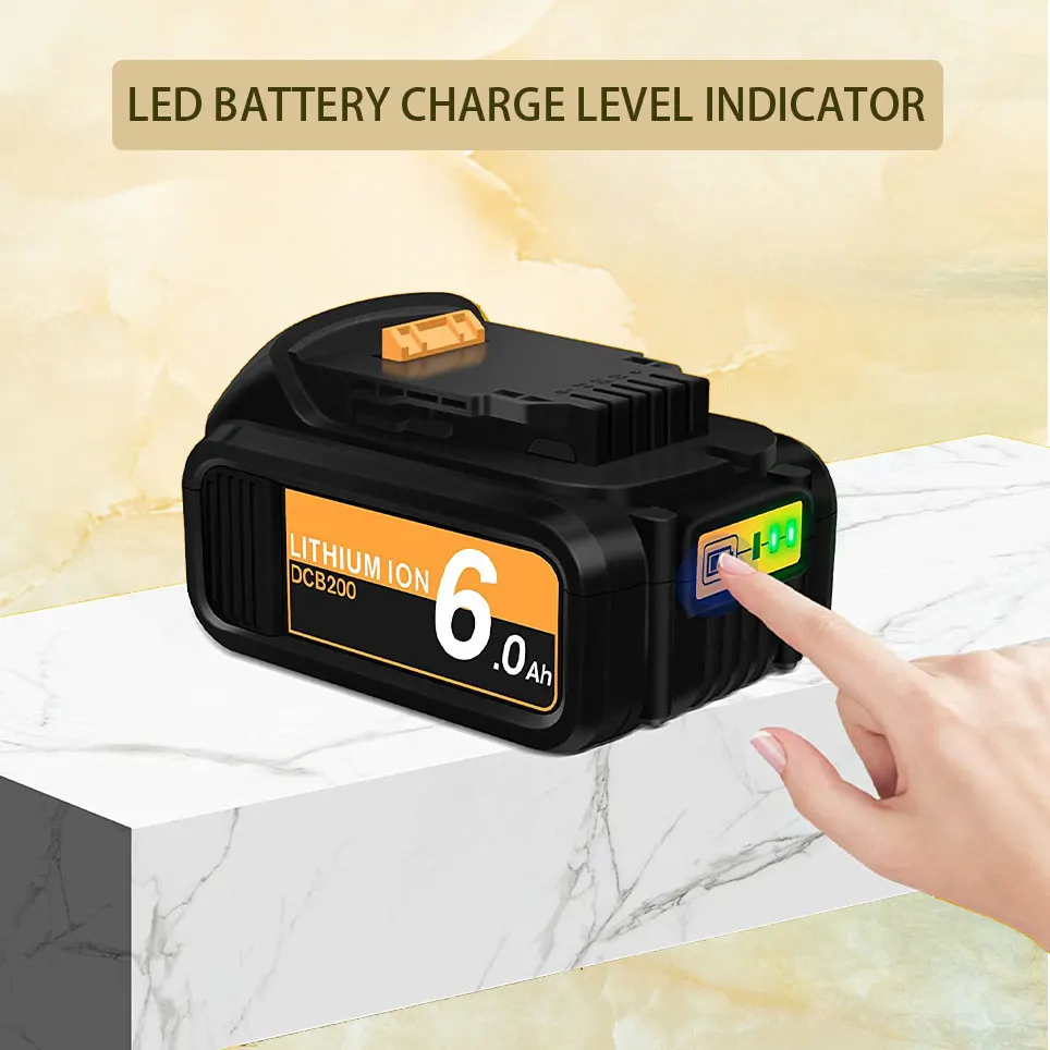 

Lithium Ion Battery Replacement for Dewalt 20V Battery DCB205 DCB200 DCB206 DCB206-2 DCB204 DCB204BT-2 DCB203 DCB201