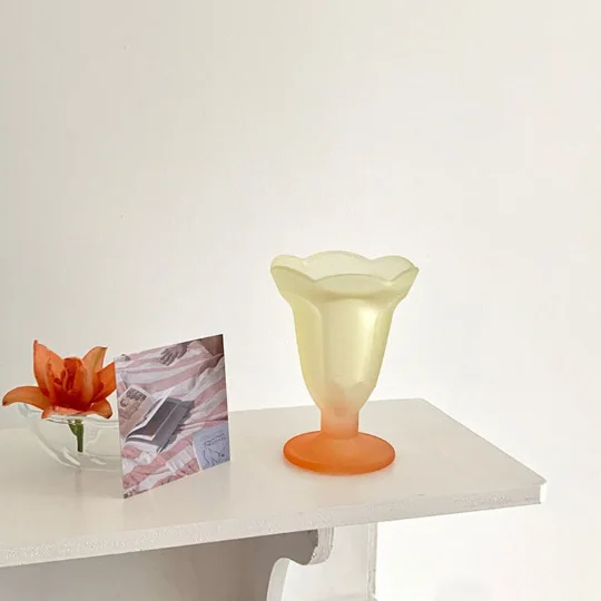 Чашка TANGPIN из матового стекла с цветами чашка для шампанского йогурта