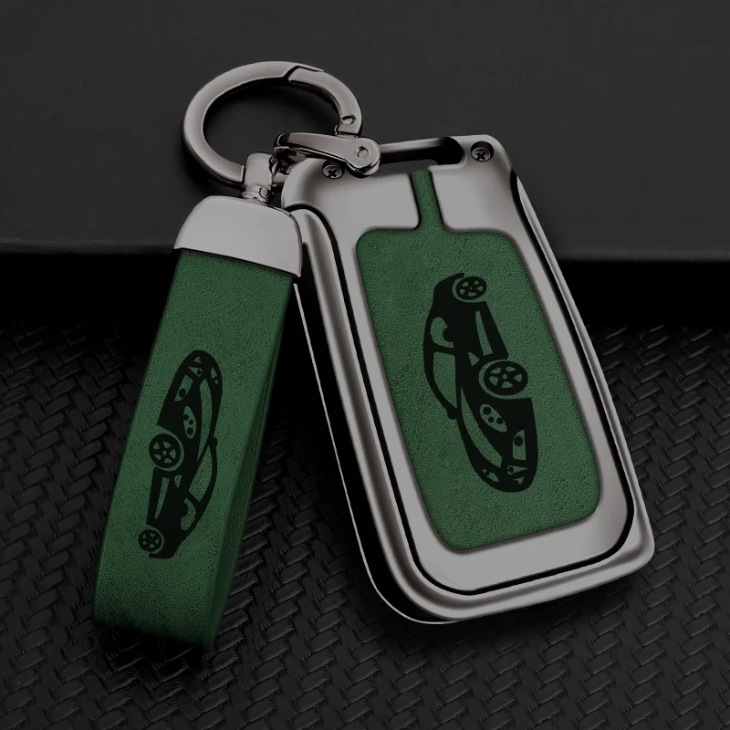 

Alloy Leather Car Key Case Cover For VW Volkswagen Polo Golf 7 MK7 Tiguan Passat For Skoda Octavia Kodiaq Karoq Accessories