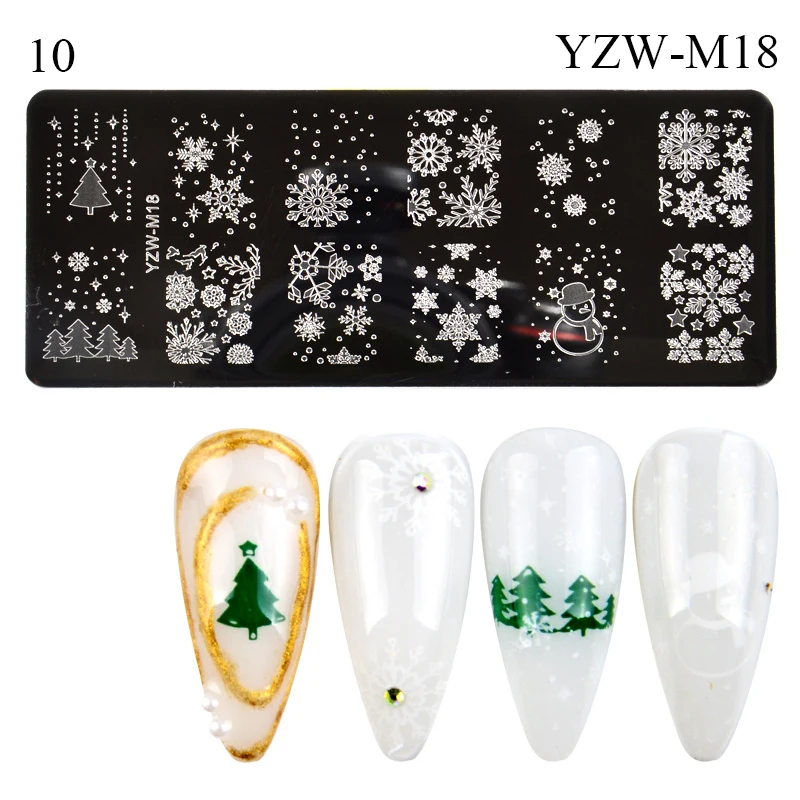 

Шаблон для дизайна ногтей с изображением рождественских снежинок листьев модная пластина для стемпинга для ногтей высококачественный шаблон с изображением бабочки цветов для дизайна ногтей