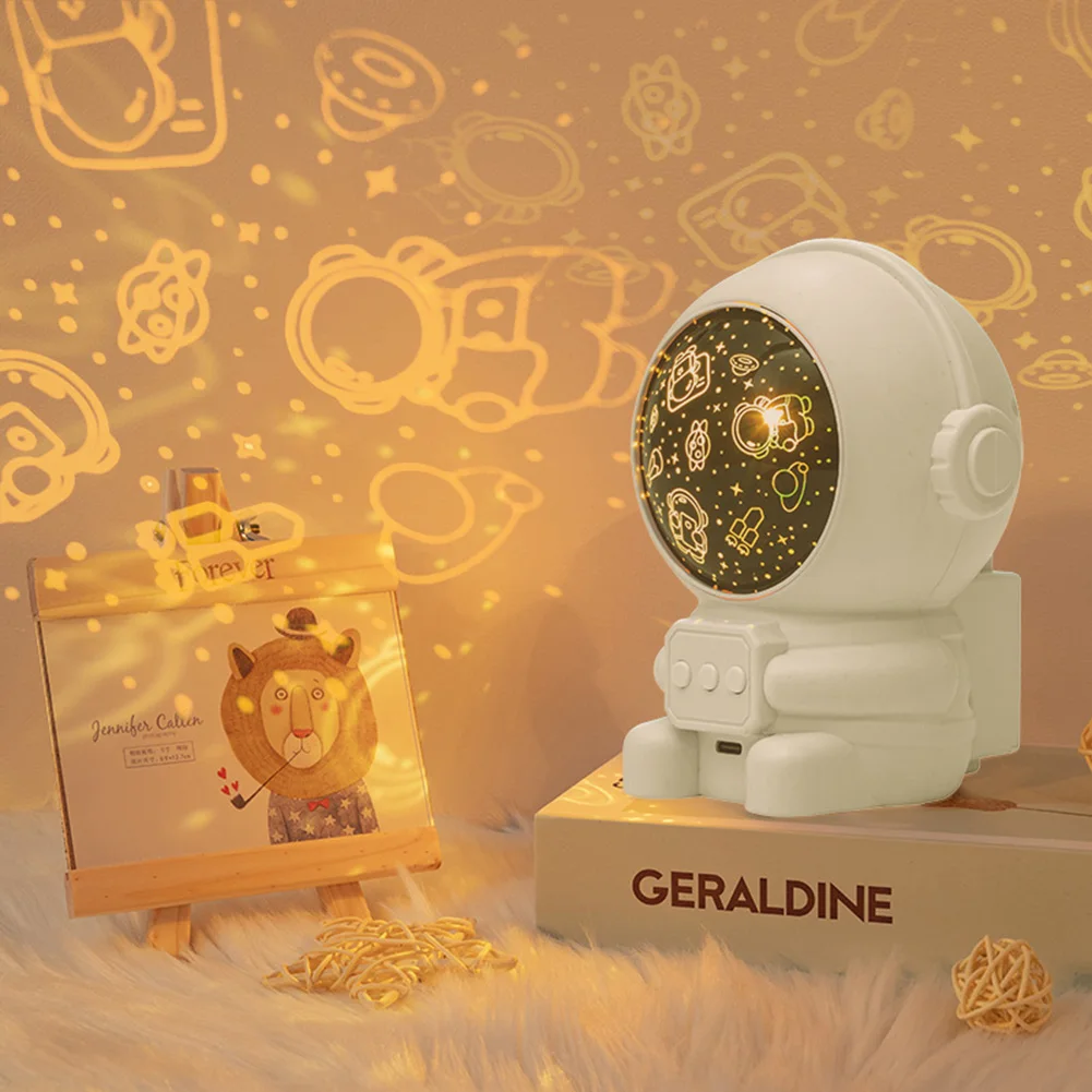 

Star Projector Starry Sky Night Light Astronaut Lamp Cartoon Spaceman Home Room Bedroom Decor HD Projection Birthday Friend Gift