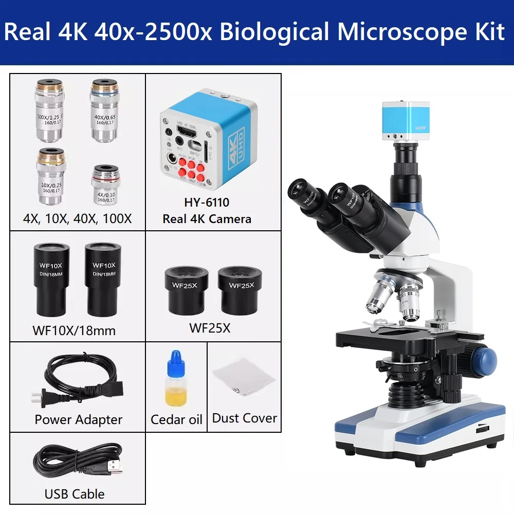 

HAYEAR 40X-2500X Биологический микроскоп