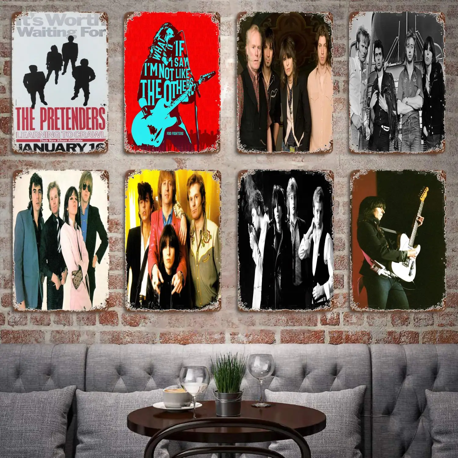 

The Pretenders Bands metal Decor Poster Vintage Tin Sign Metal Sign Decorative Plaque for Pub Bar Man Cave Club Wall Decoration