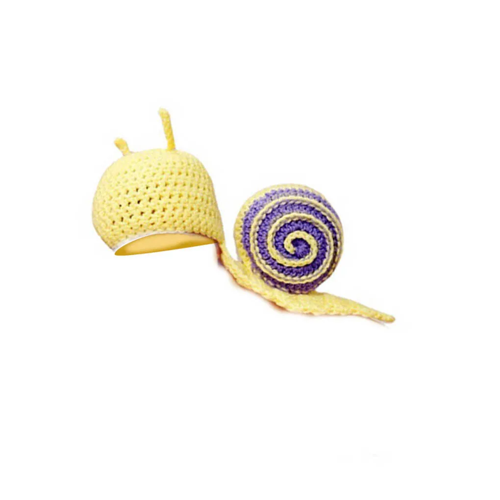 

Infant Hand-knitted Wool Wild Snail Newborn Baby Photography Costume Soft Adorable Clothes Crochet One Hundred Days Baby Props
