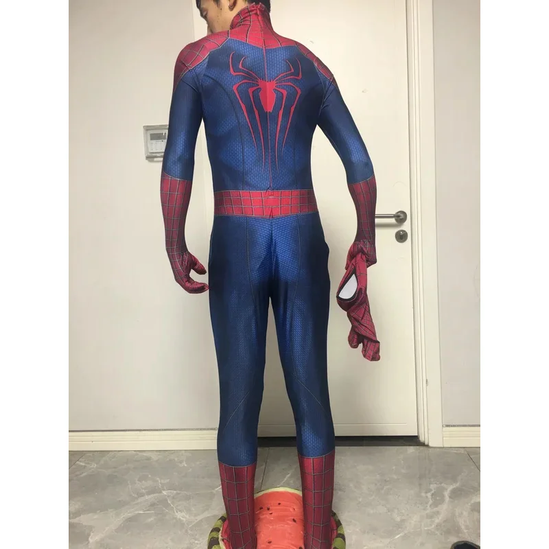 Фото ❤ ❤ Костюм для косплея на Хэллоуин TASM 2, костюм супергероя для взрослых и детей, костюм Zentai для мужчин и мальчиков, мужской комбинезон-боди ❤ №2