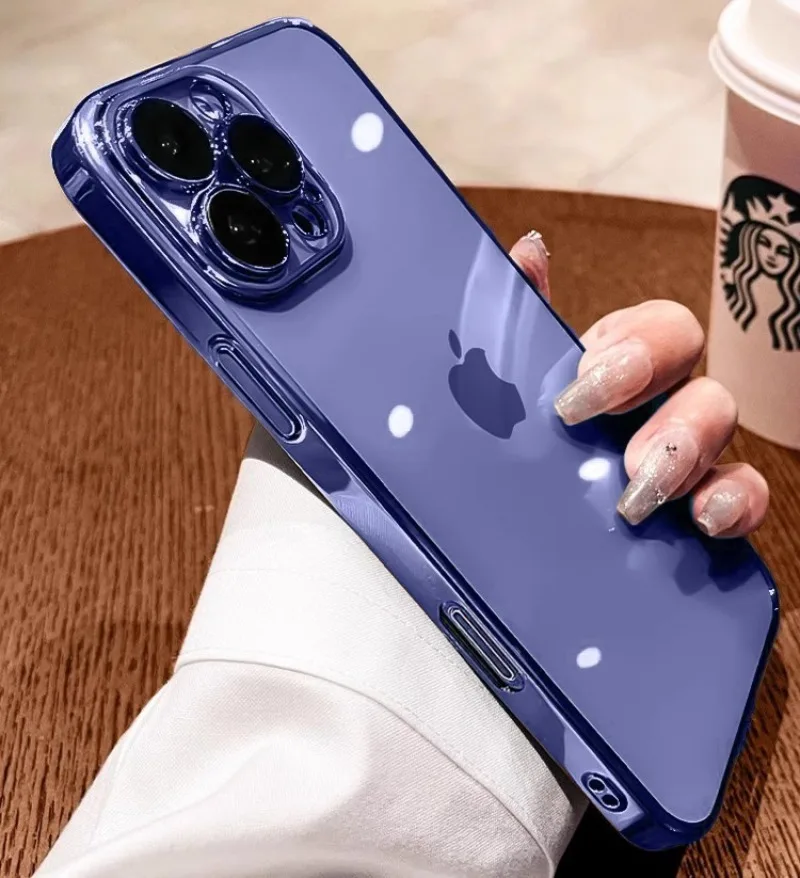 Прозрачный Силиконовый противоударный чехол для iPhone 16 15 14 13 12 11 Pro Max Plus