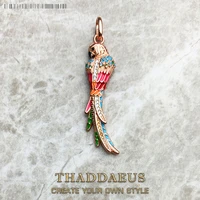 pendants colourful parrotspring new jewelry 925 sterling silver accessorie jungle gift for women