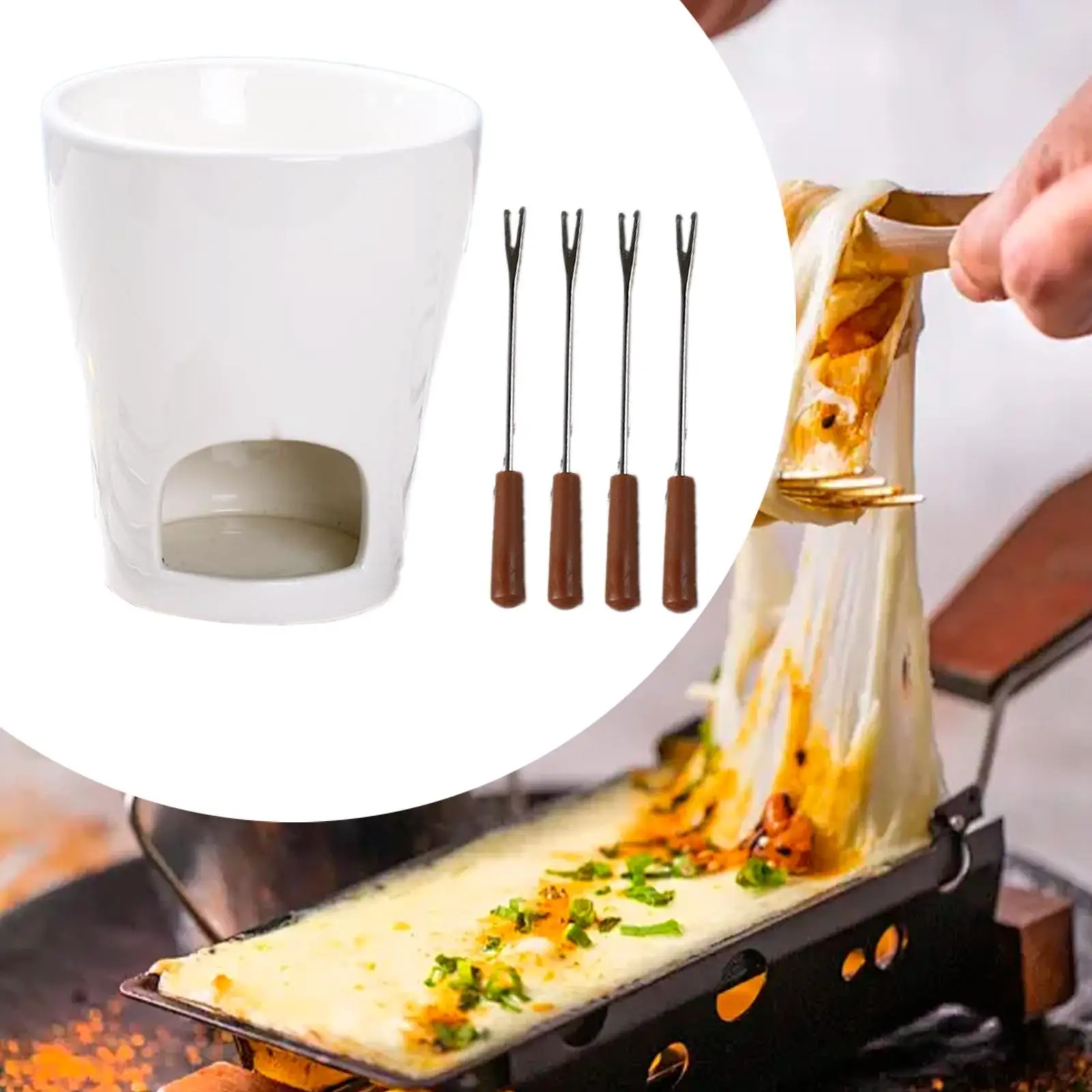 Шоколадный горшок для фондю десертный керамический карамельный плавильный