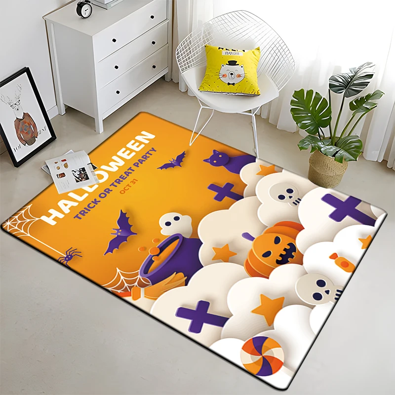 Halloween New Year Gift HD Printing Area Carpet, Living Room Sofa Decorative Carpet, Anti-skid Mat, Alfombras Direct Shipment