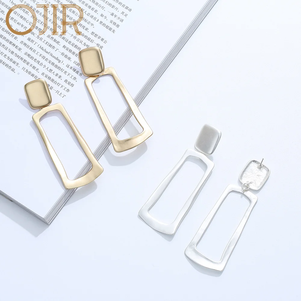 

Big Square Drop Earrings Korean Trend Suspension Pendientes Stranger Things Jewelry for Women Vintage oorbellen Goth Accessories