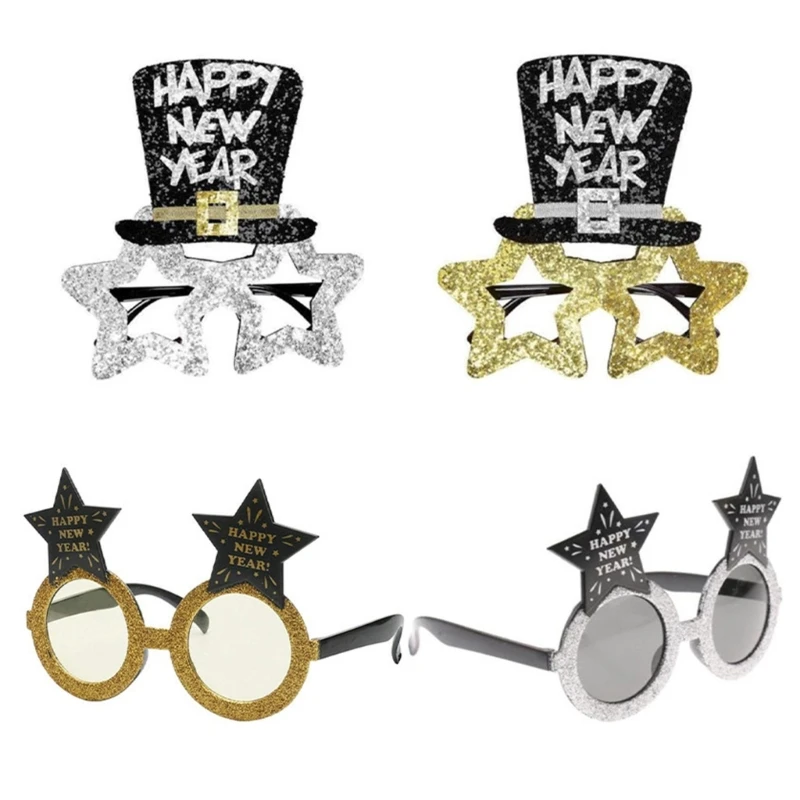 

Happy New Year Glasses Party Dress-up Eyeglasses New Year Party Costume Accessories for Kids Boys Girls Christmas Party
