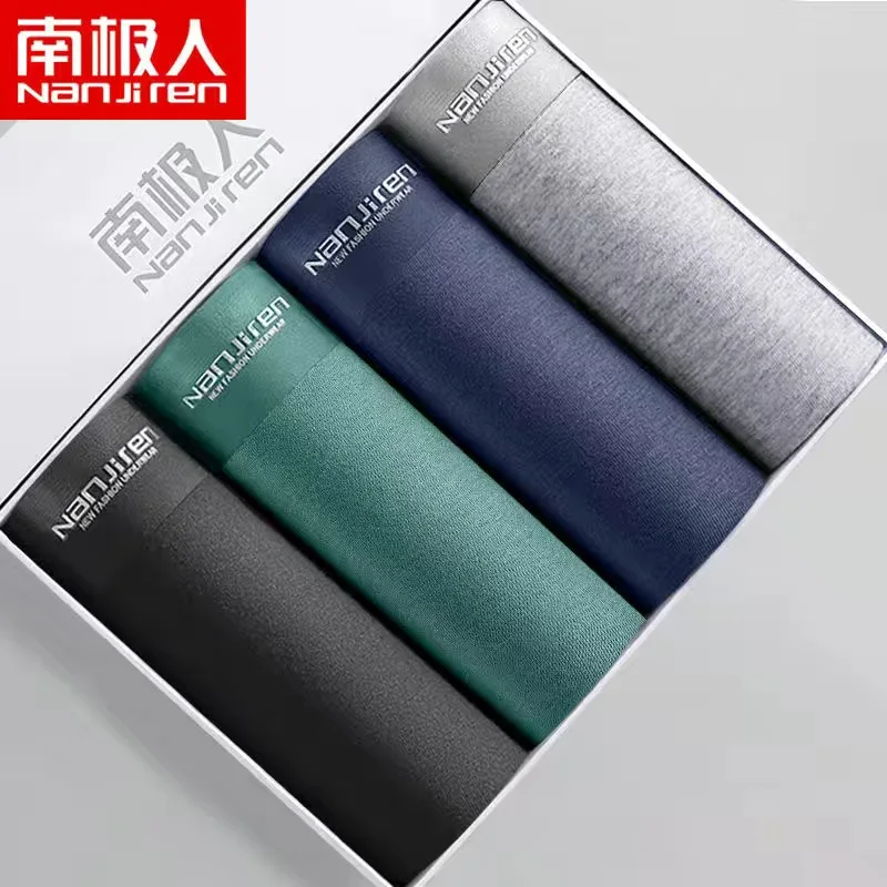 Men's Boxer Shorts Printed Boxers Underpants Male Stretch Shorts Comfortable Underwear Breathable Men Plus Size Boxer Tangas 4XL