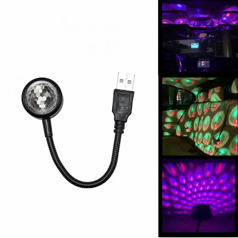 

Dj Stage Lighting Party USB Mini Disco Ball Lights RGB Multi Color Car Atmosphere Room Decoration Lamp Magic Strobe Night Light