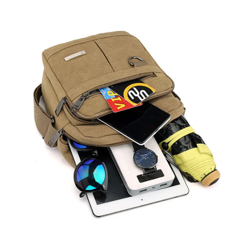 Xiaomi Canvas Shoulder Bag Men's New Korean Style Canvas Messenger Bag Outdoor Leisure Travel Portable Single-Shoulder Bag