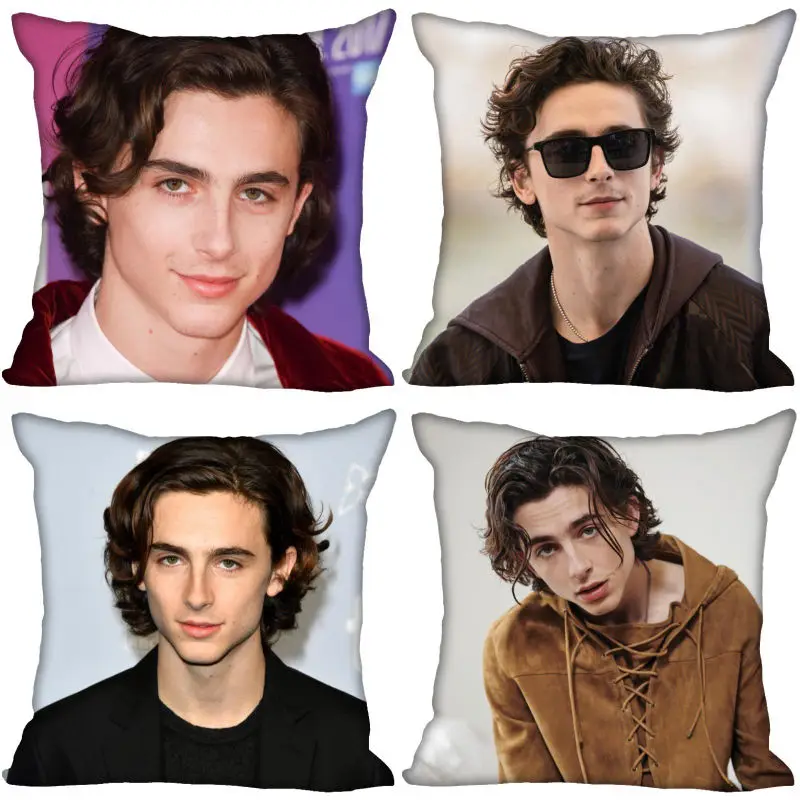 

Custom Timothee Chalamet Pillow Cover Bedroom Home Decorative Pillowcase Square Zipper Pillow Cases Fabric Eco-Friendly 1228