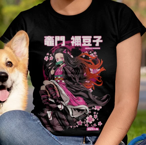 Футболка Nezuko с изображением рассекающего демонов аниме футболка Tanjiro KNY Doma Манга