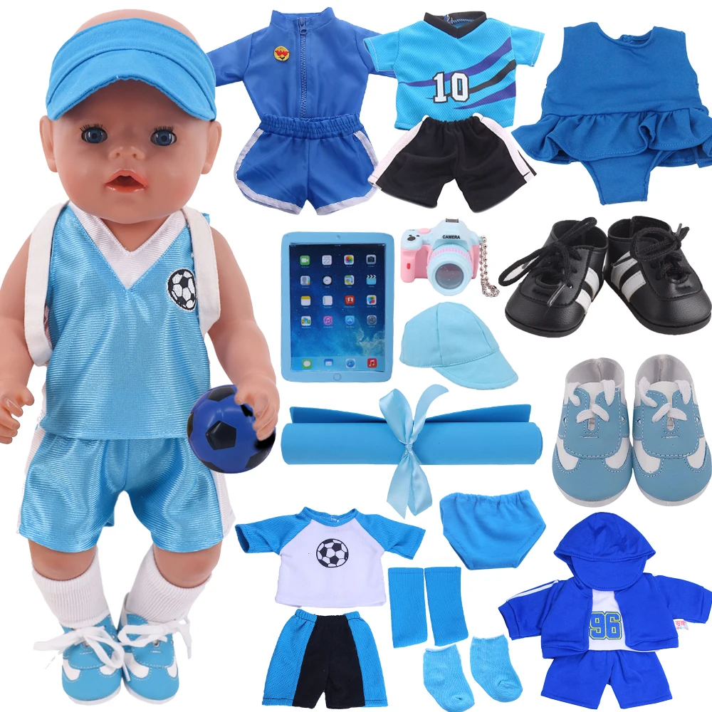 For 18inch American Doll 43cm Reborn Baby Items & Logan Boy Dolls Accessories