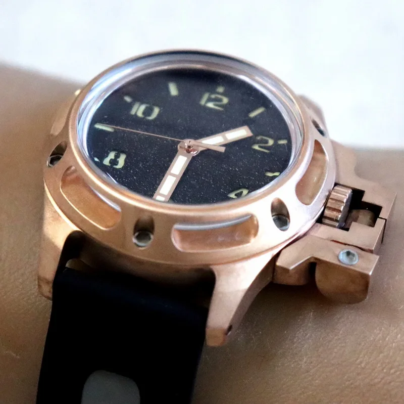 SIDAXIN Мужские дайверские часы 43 мм Титан/Бронза Автоматические механические