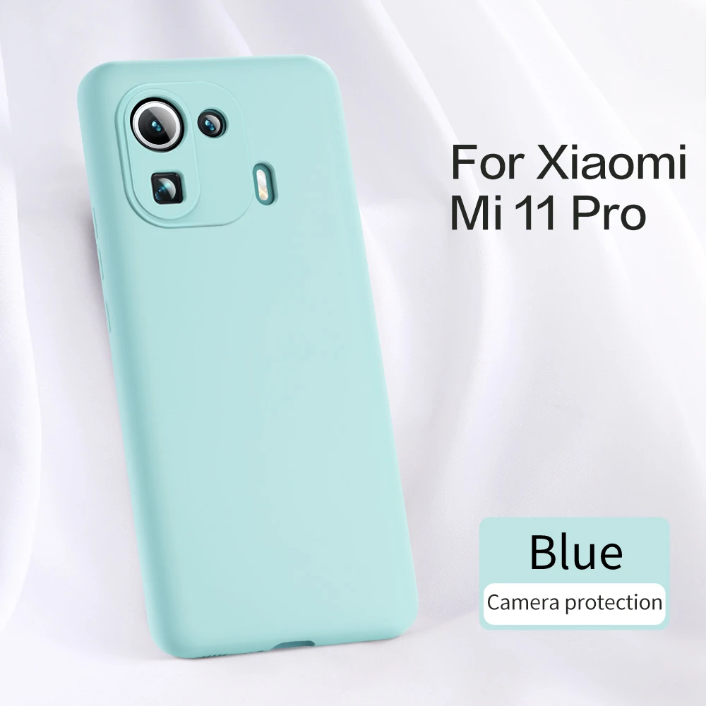 

SmartDevil Liquid Silicone Phone Case for Xiaom Mi 11 Solid Soft Back Cover for Mi 11 Pro Camera Lens Protector Cases Dustproof