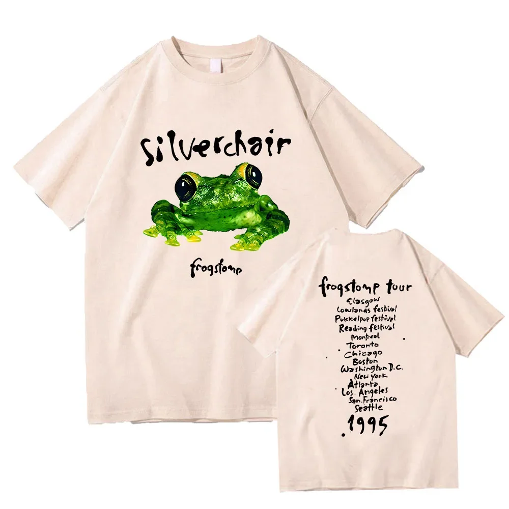 Фото Silverchair Frogstomp 1995, футболки с коротким рукавом, женская/мужская хлопковая футболка в стиле хип-хоп, уличная одежда, летние повседневные футболки унисекс в готическом стиле №3