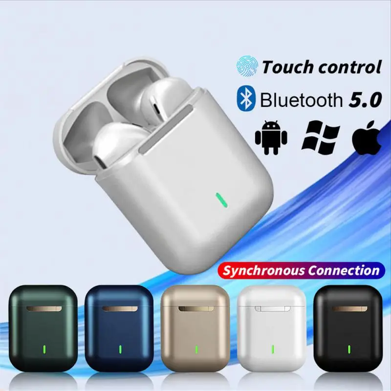 

Wireless Headphones Handsfree J18 TWS Universal Music Eraphone Noise Cancelling With Charging Bin Tws Earhuds Headsets