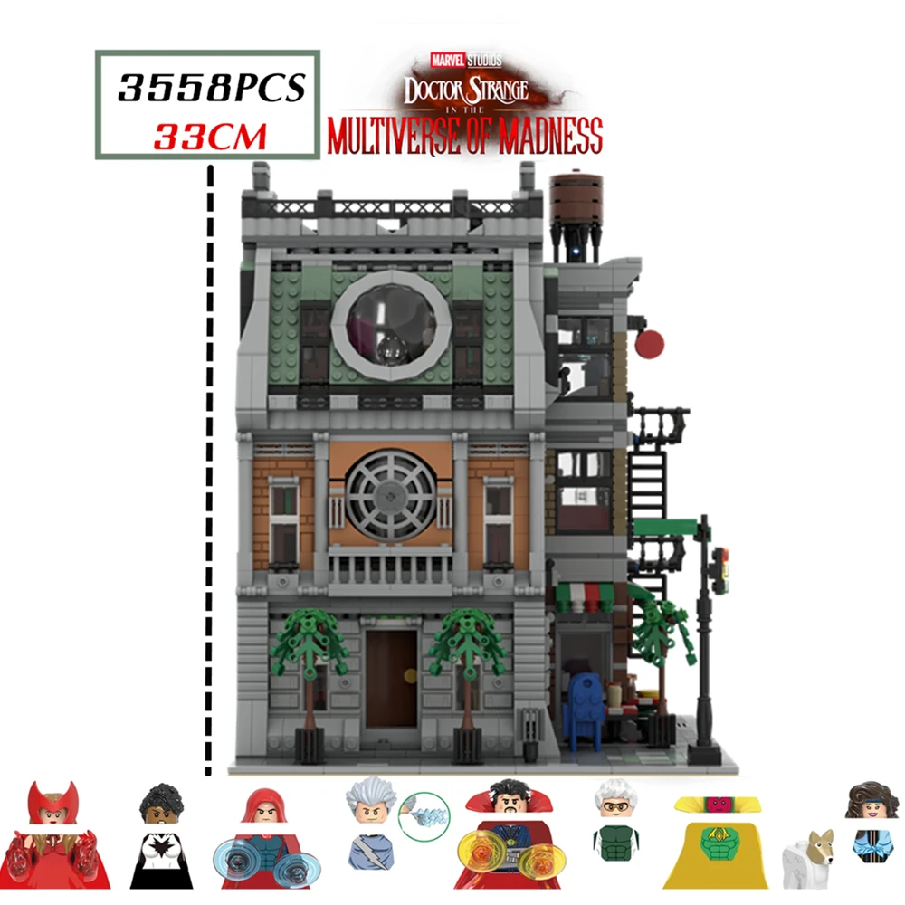 

Marvel Avengers Multiverse of Madness Doctor Strange Sanctum Sanctorum Streetview Toys Model Building Blocks Bricks Kids Gift
