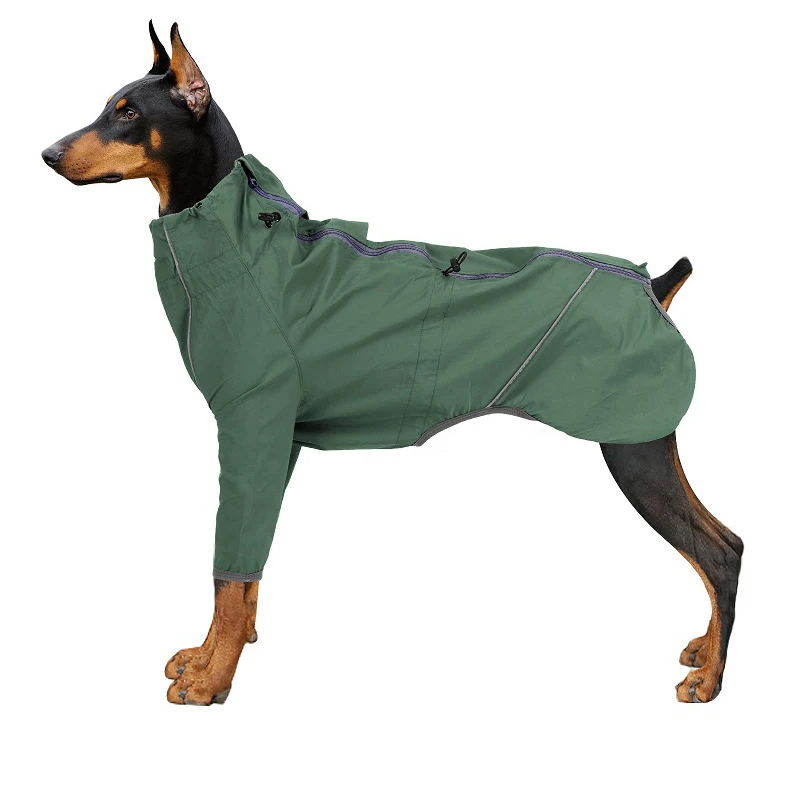 

Outdoor Large Dog Raincoat Waterproof big Dog Clothes Coat Rain Jacket Reflective small Medium Large big dog poncho