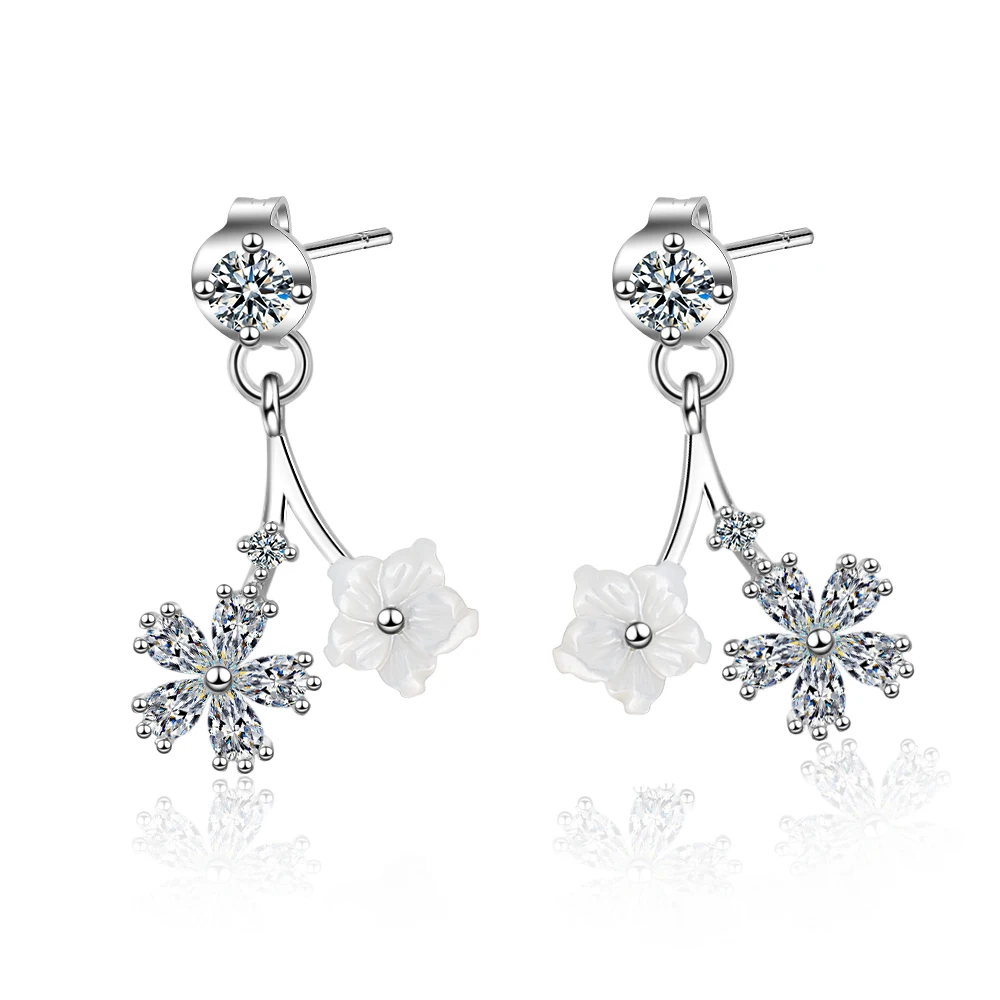 

Женские серьги-гвоздики из серебра 925 пробы, с фианитом